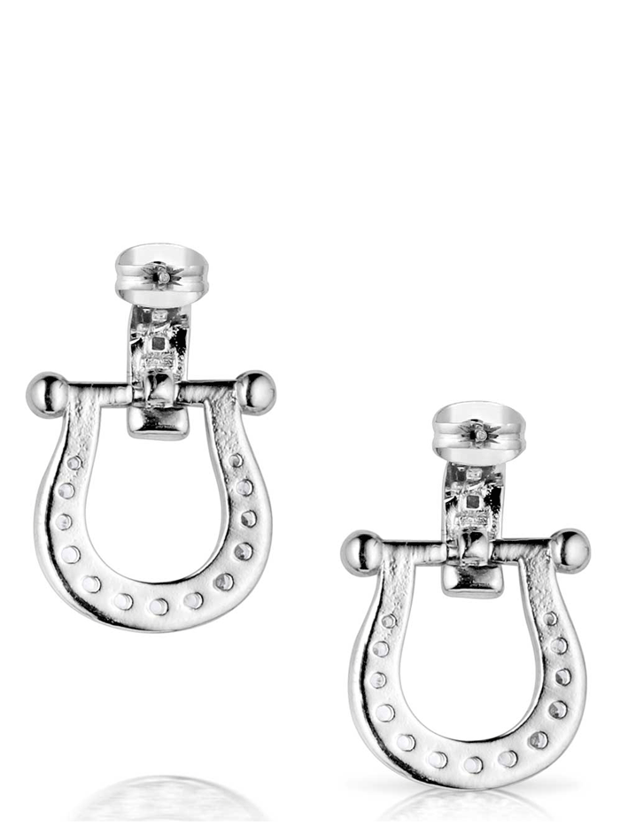 Montana Silversmiths ER5824 Womens Ride in Style Crystal Earrings Silver front. If you need any assistance with this item or the purchase of this item please call us at five six one seven four eight eight eight zero one Monday through Saturday 10:00a.m EST to 8:00 p.m EST

