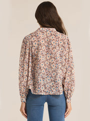 Z Supply ZT243794S Womens Esme La Paz Floral Blouse Latte back view. If you need any assistance with this item or the purchase of this item please call us at five six one seven four eight eight eight zero one Monday through Saturday 10:00a.m EST to 8:00 p.m EST
