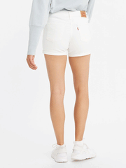 Levi's 299650067 Womens Mid Length Denim Shorts Chalk White back view. If you need any assistance with this item or the purchase of this item please call us at five six one seven four eight eight eight zero one Monday through Saturday 10:00a.m EST to 8:00 p.m EST