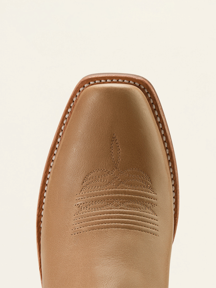 Ariat 10061217 Mens Futurity Showman Cowboy Boot Flaxen Tan front and side view. If you need any assistance with this item or the purchase of this item please call us at five six one seven four eight eight eight zero one Monday through Saturday 10:00a.m EST to 8:00 p.m EST