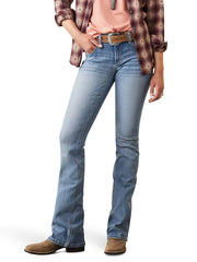 Ariat 10044386 Womens REAL Perfect Rise Brianna Boot Cut Jean Oklahoma front view. If you need any assistance with this item or the purchase of this item please call us at five six one seven four eight eight eight zero one Monday through Saturday 10:00a.m EST to 8:00 p.m EST