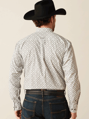 Ariat 10053899 Mens Jagger Classic Fit Shirt White back view. If you need any assistance with this item or the purchase of this item please call us at five six one seven four eight eight eight zero one Monday through Saturday 10:00a.m EST to 8:00 p.m EST