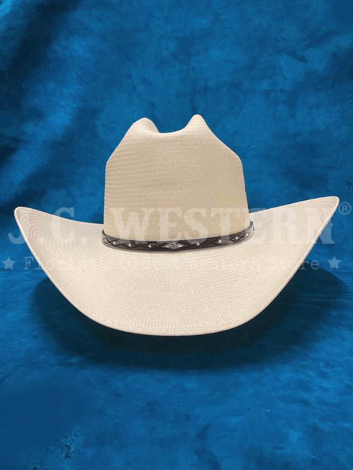 Resistol RSSACL-304281 SANTA CLARA George Strait Collection Straw Hat Natural side and front view. If you need any assistance with this item or the purchase of this item please call us at five six one seven four eight eight eight zero one Monday through Saturday 10:00a.m EST to 8:00 p.m EST