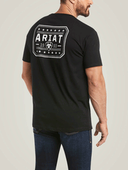 Ariat 10035630 Mens Ariat 93 Liberty T-Shirt Black back view. If you need any assistance with this item or the purchase of this item please call us at five six one seven four eight eight eight zero one Monday through Saturday 10:00a.m EST to 8:00 p.m EST