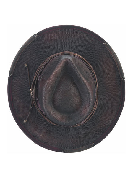 Bullhide LIVING ON THE ROAD 5073DCH Bangora Hat Dark Cherry top view. If you need any assistance with this item or the purchase of this item please call us at five six one seven four eight eight eight zero one Monday through Saturday 10:00a.m EST to 8:00 p.m EST