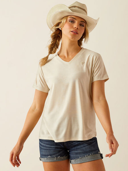 Ariat 10054488 Womens Laguna Shirt Ancient Scroll Beige front view. If you need any assistance with this item or the purchase of this item please call us at five six one seven four eight eight eight zero one Monday through Saturday 10:00a.m EST to 8:00 p.m EST