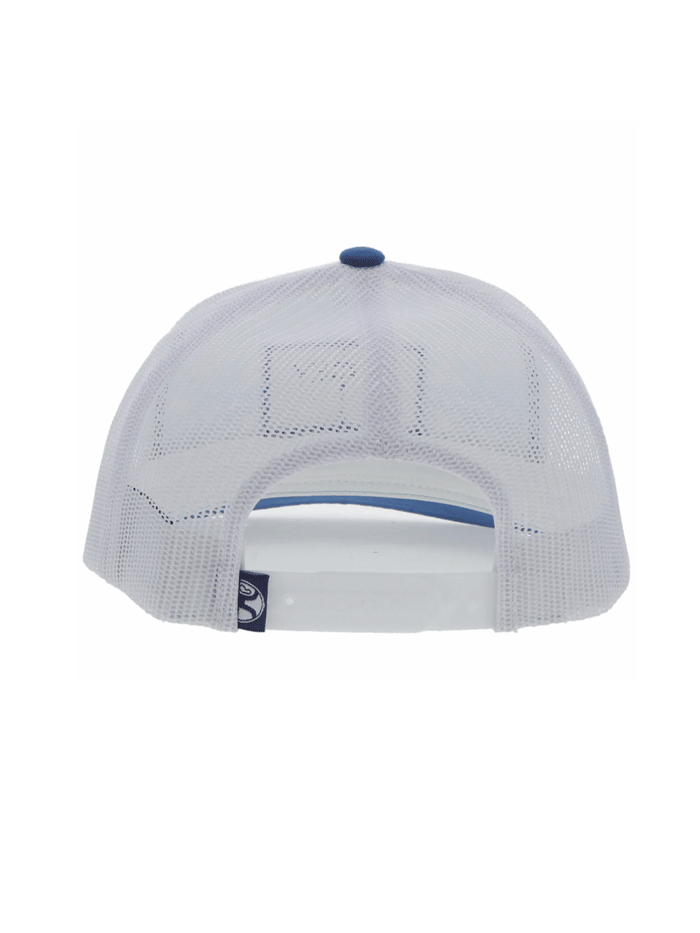 Hooey 2302T-TLWH DOC Mid Profile Aztec Print Trucker Hat White And Teal front and side view. If you need any assistance with this item or the purchase of this item please call us at five six one seven four eight eight eight zero one Monday through Saturday 10:00a.m EST to 8:00 p.m EST