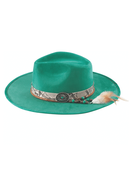 Bullhide CHOICES 0851TU Faux Felt Western Hat Turquoise side view. If you need any assistance with this item or the purchase of this item please call us at five six one seven four eight eight eight zero one Monday through Saturday 10:00a.m EST to 8:00 p.m EST