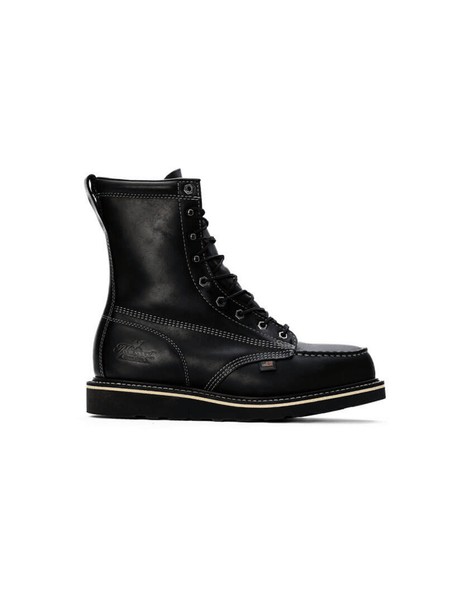 Thorogood 804-6208 Mens Midnight Series Maxwear Wedge Steel Toe Boot Black side view. If you need any assistance with this item or the purchase of this item please call us at five six one seven four eight eight eight zero one Monday through Saturday 10:00a.m EST to 8:00 p.m EST