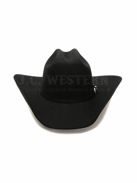Serratelli BEAUMONTBLK 6X Felt 4 Inch Brim Western Hat Black front view. If you need any assistance with this item or the purchase of this item please call us at five six one seven four eight eight eight zero one Monday through Saturday 10:00a.m EST to 8:00 p.m EST