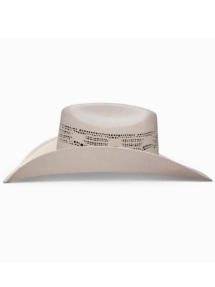 Resistol RSRIGR-074281 RINGER 7X Cowboy Straw Hat Natural side / front view. 