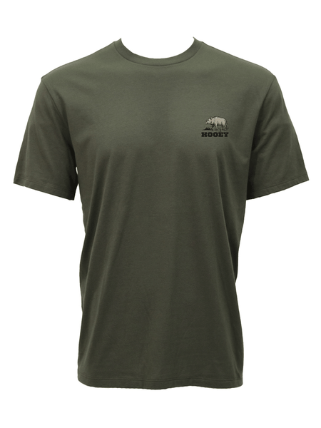 Hooey HT1891GR Mens Javelina T-Shirt Olive Green front view. If you need any assistance with this item or the purchase of this item please call us at five six one seven four eight eight eight zero one Monday through Saturday 10:00a.m EST to 8:00 p.m EST