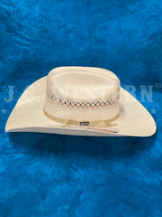 Larry Mahan MSUS42OLDX 10X OLD GLORY Straw Hat Ivory left side view. If you need any assistance with this item or the purchase of this item please call us at five six one seven four eight eight eight zero one Monday through Saturday 10:00a.m EST to 8:00 p.m EST