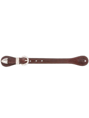 Tough 1 78-3646 Royal King Silver Show Spur Leather Straps dark oil front view. If you need any assistance with this item or the purchase of this item please call us at five six one seven four eight eight eight zero one Monday through Saturday 10:00a.m EST to 8:00 p.m EST