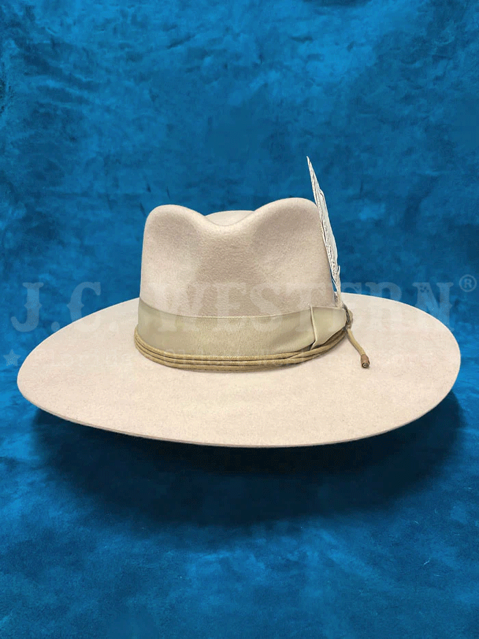 Bullhide GOOD VIBE 0814BC Felt Hat Buckskin side and front view. If you need any assistance with this item or the purchase of this item please call us at five six one seven four eight eight eight zero one Monday through Saturday 10:00a.m EST to 8:00 p.m EST