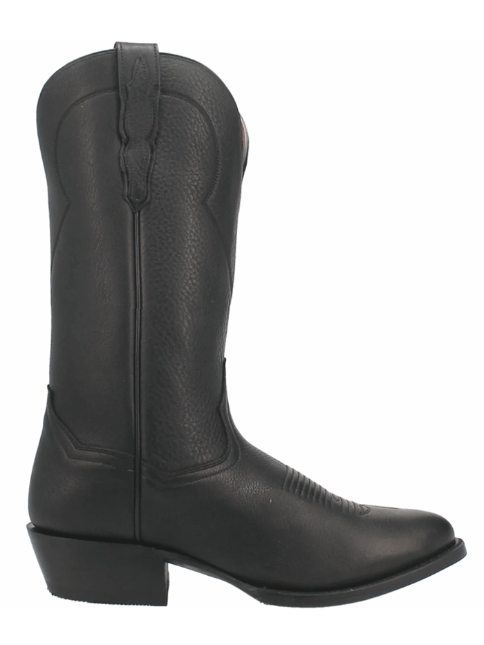 Dan Post DP2480 Mens Pike Round Toe Western Boot Black front and side view. If you need any assistance with this item or the purchase of this item please call us at five six one seven four eight eight eight zero one Monday through Saturday 10:00a.m EST to 8:00 p.m EST