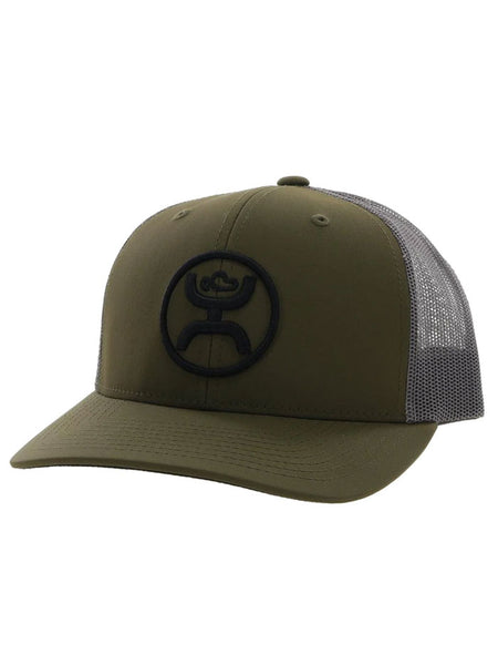 Hooey 2209T-OLGY O CLASSIC Snapback Hat Olive Grey front / side view. If you need any assistance with this item or the purchase of this item please call us at five six one seven four eight eight eight zero one Monday through Saturday 10:00a.m EST to 8:00 p.m EST