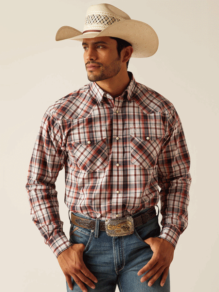 Ariat 10048503 Mens Pro Series Payne Classic Fit Shirt Spice front view. If you need any assistance with this item or the purchase of this item please call us at five six one seven four eight eight eight zero one Monday through Saturday 10:00a.m EST to 8:00 p.m EST