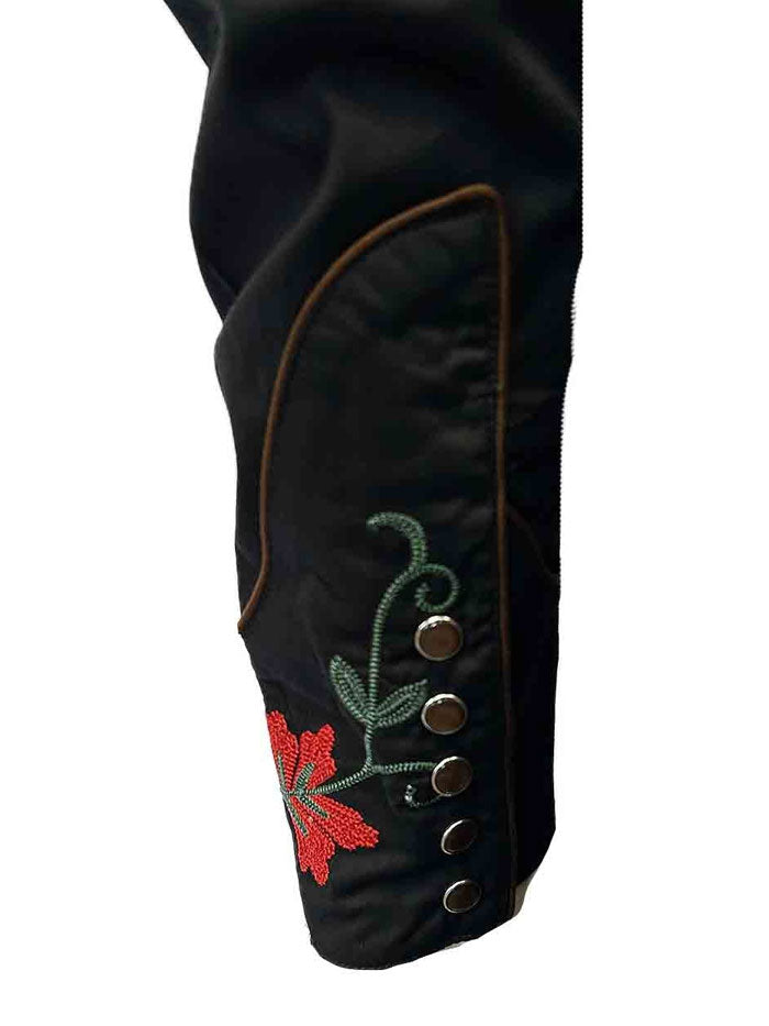 Rockmount 6840-BLK Mens Vintage Bronc Embroidered Western Shirt Black front view. If you need any assistance with this item or the purchase of this item please call us at five six one seven four eight eight eight zero one Monday through Saturday 10:00a.m EST to 8:00 p.m EST