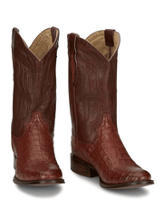Tony Lama DR5260 Mens Tremaine Caiman Boot Cognac front view of pair. If you need any assistance with this item or the purchase of this item please call us at five six one seven four eight eight eight zero one Monday through Saturday 10:00a.m EST to 8:00 p.m EST
