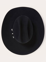 Stetson SFEPTN-484007 El Patron 30X Premier Felt Hat Black top view. If you need any assistance with this item or the purchase of this item please call us at five six one seven four eight eight eight zero one Monday through Saturday 10:00a.m EST to 8:00 p.m EST