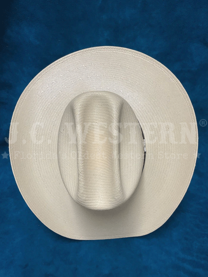 Resistol RSSACL-304281 SANTA CLARA George Strait Collection Straw Hat Natural side and front view. If you need any assistance with this item or the purchase of this item please call us at five six one seven four eight eight eight zero one Monday through Saturday 10:00a.m EST to 8:00 p.m EST