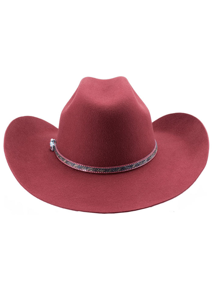 Bullhide LIFE WITH YOU 0870CR 4X Premium Wool Hat Carmine side / front view. If you need any assistance with this item or the purchase of this item please call us at five six one seven four eight eight eight zero one Monday through Saturday 10:00a.m EST to 8:00 p.m EST