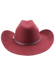 Bullhide LIFE WITH YOU 0870CR 4X Premium Wool Hat Carmine back view. If you need any assistance with this item or the purchase of this item please call us at five six one seven four eight eight eight zero one Monday through Saturday 10:00a.m EST to 8:00 p.m EST