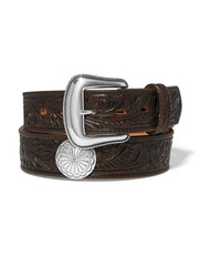 Justin C14258 Mens Thunder Belt Brown front view. If you need any assistance with this item or the purchase of this item please call us at five six one seven four eight eight eight zero one Monday through Saturday 10:00a.m EST to 8:00 p.m EST
