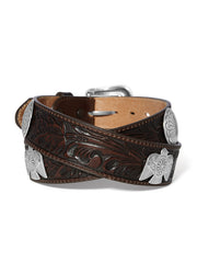 Justin C14258 Mens Thunder Belt Brown back view. If you need any assistance with this item or the purchase of this item please call us at five six one seven four eight eight eight zero one Monday through Saturday 10:00a.m EST to 8:00 p.m EST
