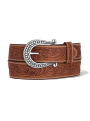 Justin C21554 Womens Paris Vine Floral Belt Tan front view. If you need any assistance with this item or the purchase of this item please call us at five six one seven four eight eight eight zero one Monday through Saturday 10:00a.m EST to 8:00 p.m EST
