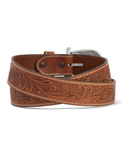 Justin C21554 Womens Paris Vine Floral Belt Tan back view. If you need any assistance with this item or the purchase of this item please call us at five six one seven four eight eight eight zero one Monday through Saturday 10:00a.m EST to 8:00 p.m EST
