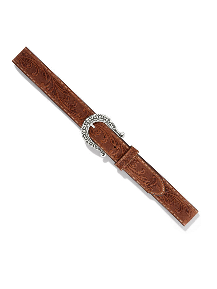 Justin C21554 Womens Paris Vine Floral Belt Tan front view. If you need any assistance with this item or the purchase of this item please call us at five six one seven four eight eight eight zero one Monday through Saturday 10:00a.m EST to 8:00 p.m EST
