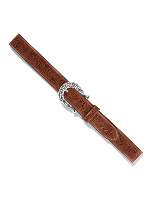 Justin C21554 Womens Paris Vine Floral Belt Tan alternate front view. If you need any assistance with this item or the purchase of this item please call us at five six one seven four eight eight eight zero one Monday through Saturday 10:00a.m EST to 8:00 p.m EST
