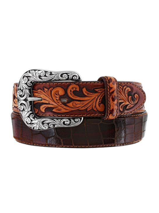 Tony Lama C42335 Mens Pinto Classic Belt Dark Brown