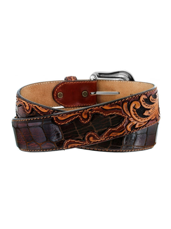 Tony Lama C42335 Mens Pinto Classic Belt Dark Brown