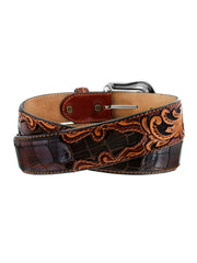 Tony Lama C42335 Mens Pinto Classic Belt Dark Brown