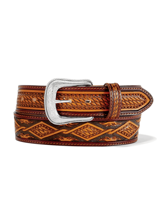 Tony Lama C42754 Mens Clayton Belt Tan Brown front view. If you need any assistance with this item or the purchase of this item please call us at five six one seven four eight eight eight zero one Monday through Saturday 10:00a.m EST to 8:00 p.m EST
