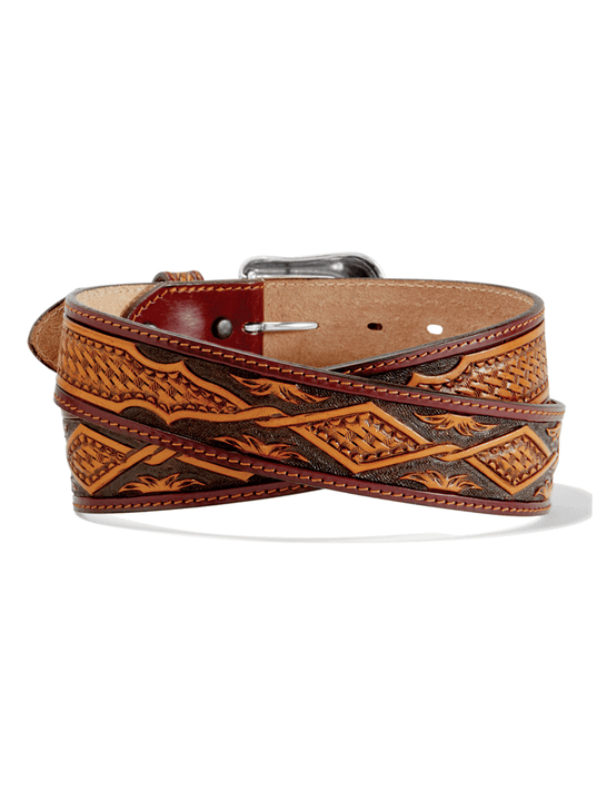 Tony Lama C42754 Mens Clayton Belt Tan Brown back view. If you need any assistance with this item or the purchase of this item please call us at five six one seven four eight eight eight zero one Monday through Saturday 10:00a.m EST to 8:00 p.m EST