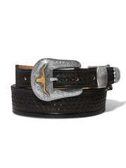 Tony Lama C42903 Mens Bovine Belt Black front view. If you need any assistance with this item or the purchase of this item please call us at five six one seven four eight eight eight zero one Monday through Saturday 10:00a.m EST to 8:00 p.m EST
