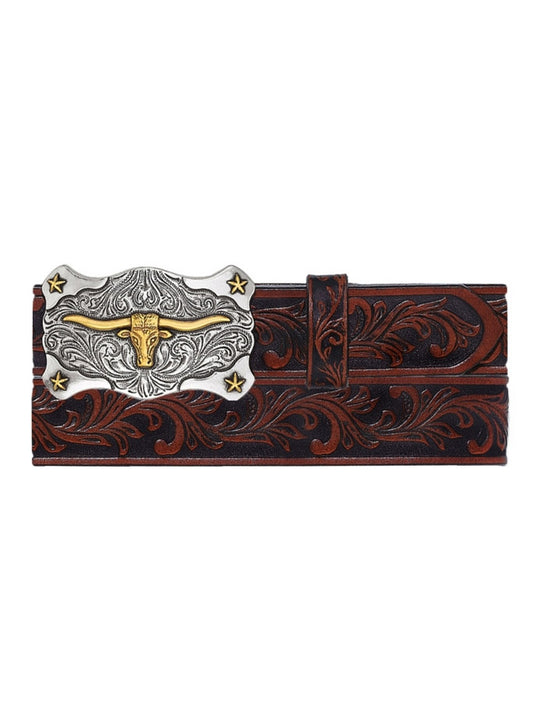 Tony Lama C60115 Kids Little Texas Belt Dark Brown front view. If you need any assistance with this item or the purchase of this item please call us at five six one seven four eight eight eight zero one Monday through Saturday 10:00a.m EST to 8:00 p.m EST
