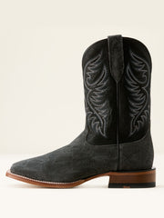 Ariat 10053632 Mens Wiley Cowboy Boot Black Elephant Roughout Print side view. If you need any assistance with this item or the purchase of this item please call us at five six one seven four eight eight eight zero one Monday through Saturday 10:00a.m EST to 8:00 p.m EST