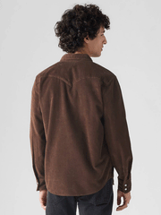 Levis 857450174 Mens Classic Standard Fit Western Shirt Chicory Coffee Brown back. If you need any assistance with this item or the purchase of this item please call us at five six one seven four eight eight eight zero one Monday through Saturday 10:00a.m EST to 8:00 p.m EST