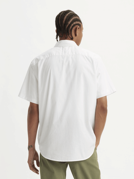 Levis 866270000 Mens Sunset One Pocket Short Sleeve Shirt Bright White back. If you need any assistance with this item or the purchase of this item please call us at five six one seven four eight eight eight zero one Monday through Saturday 10:00a.m EST to 8:00 p.m EST