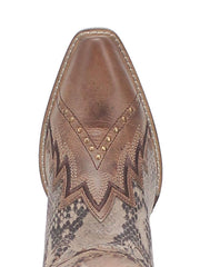 Laredo 52461 Womens SHAWNEE Leather Boot Natural toe view. If you need any assistance with this item or the purchase of this item please call us at five six one seven four eight eight eight zero one Monday through Saturday 10:00a.m EST to 8:00 p.m EST