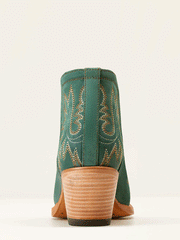 Ariat 10046866 Womens Dixon Western Boot Poseidon Suede Green back view. If you need any assistance with this item or the purchase of this item please call us at five six one seven four eight eight eight zero one Monday through Saturday 10:00a.m EST to 8:00 p.m EST