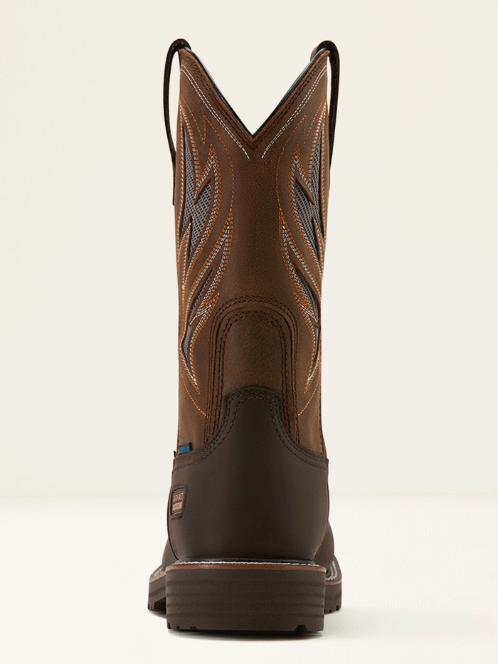 Ariat 10061119 Mens Activator VentTEK Waterproof Steel Toe Work Boot Dark Brown front and side view. If you need any assistance with this item or the purchase of this item please call us at five six one seven four eight eight eight zero one Monday through Saturday 10:00a.m EST to 8:00 p.m EST

