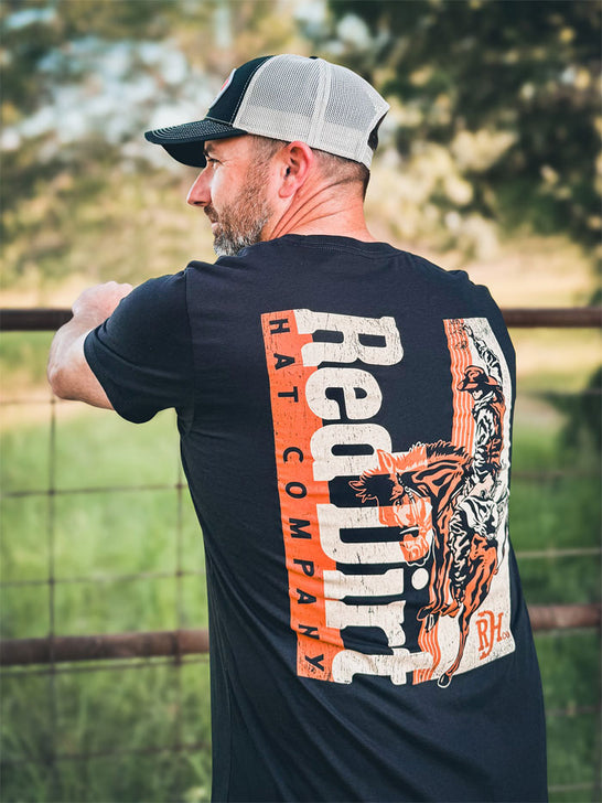 Red Dirt RDHC-T-179 Mens Smoked Tee Black back view. If you need any assistance with this item or the purchase of this item please call us at five six one seven four eight eight eight zero one Monday through Saturday 10:00a.m EST to 8:00 p.m EST