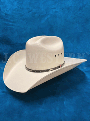 Justin JS1356BKHL4004 20X BLACK HILLS Straw Cowboy Hat Ivory front and side view. If you need any assistance with this item or the purchase of this item please call us at five six one seven four eight eight eight zero one Monday through Saturday 10:00a.m EST to 8:00 p.m EST