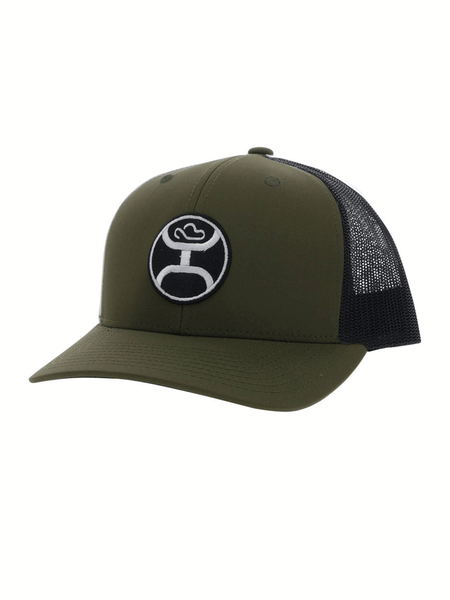 Hooey 2246T-OLBK Primo Snapback Odessa Fabric Hat Olive And Black front view. If you need any assistance with this item or the purchase of this item please call us at five six one seven four eight eight eight zero one Monday through Saturday 10:00a.m EST to 8:00 p.m EST